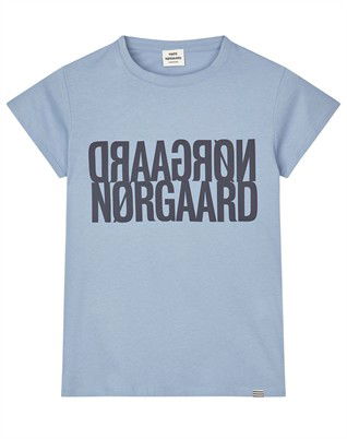 Single Cotton Tuvina Logo T-shirt - Faded Denim